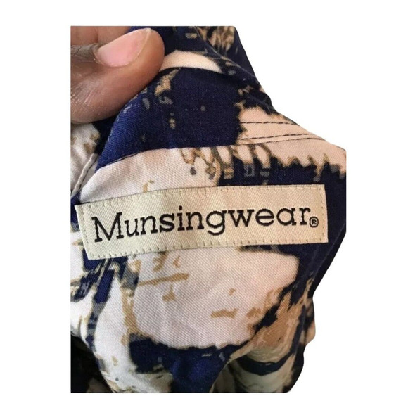 Munsingwear Mens Hawaiian Button Up Shirt Short Sleeve Blue Size XXL Set of 2 - Picture 7 of 12